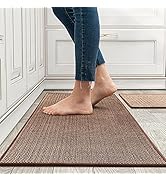 Kitchen Rugs and Mats Washable [2 PCS],Non-Skid Natural Rubber Kitchen Mats for Floor, Runner Rug...