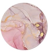 ITNRSIIET Round Mouse Pad with Stitched Edge Premium-Textured Waterproof Non-Slip Rubber Base Des...