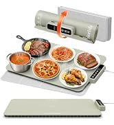 Colorlife Warming Mat for Food - Electric Warming Tray with Heat-Insulation Pad, 4-Level Temperat...