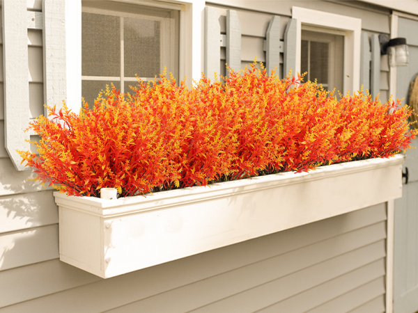 Artificial Greenery Lavender Fake Shrubs Flowers UV Resistant Hanging Planter Flora Fence