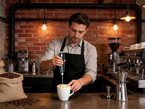  Professional Milk Frother: Barista-Quality Foam in 20s, Perfect for Lattes, Cappuccinos &amp; Matcha