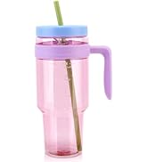 Cafezi 50oz Tritan Plastic Tumbler with Lid and Straw and Handle