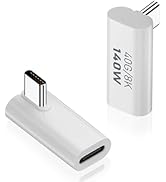 Duttek USB C Right Angle Adapter 40G, USB C 90 Degree Adapter PD 140W, USB C Angle Extender Adapt...