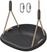 BeneLabel Heavy Duty Swing Seat with Adjustable Rope and Carabiners, Cushion Style Design Non-Sli...