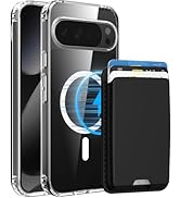 Magnetic for Google Pixel 10 &amp; 10 Pro &amp; 9 &amp; 9 Pro Clear Case (Compatible with MagSafe) with Black...