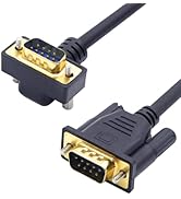 LANMINGLEL DB9 90 Degree Cable Straight Through DB9 RS232 Serial Cord 9 PIN RS232 Com Port Connec...
