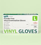 Supmedic Vinyl Disposable Exam Gloves, Clear 4 Mil Powder-Free Latex-Free Medical Food-Safe Cooki...