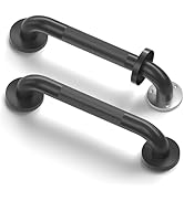 Grab Bars for Shower Heavy-Duty(2Pack) 12-Inch Knurled Black ADA Compliant 500lbs for Bathroom Ba...