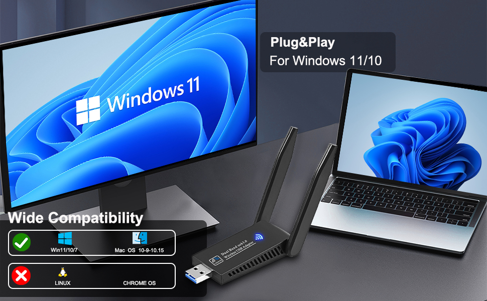 1300Mbps Wireless WiFi Adapter