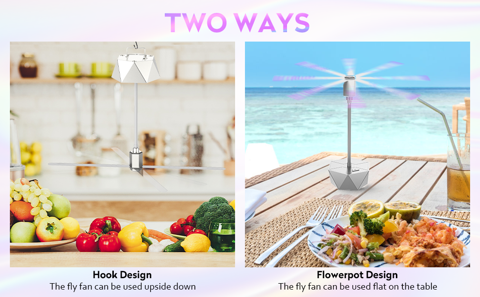 table fans to keep flies away
