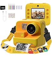 Mafiti Kids Camera Instant Print, 48MP Digital Camera Selfie 1080P Video Camera with 32G TF Card,...