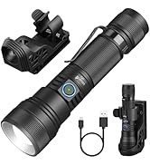 ULTRAFIRE Tactical Flashlight with Holster, 1500 Lumens USB-C Rechargeable Magnetic Flashlight, 5...