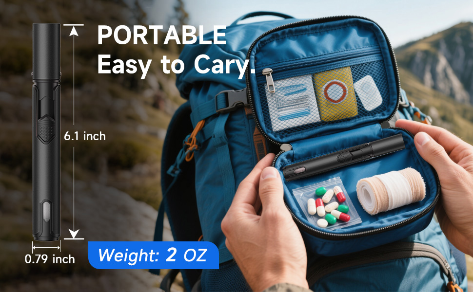 PORTABLE, GREAT FOR CAMPING HIKING