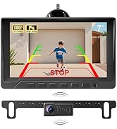 Backup Camera with Parking Radar Sensor System, 1080P Back up Camera Waterproof Clear Night Visio...