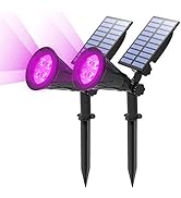 [2 Pack] T-SUN LED Solar Spotlights, Waterproof Outdoor Security Landscape Lamps, Auto-on/Auto-Of...
