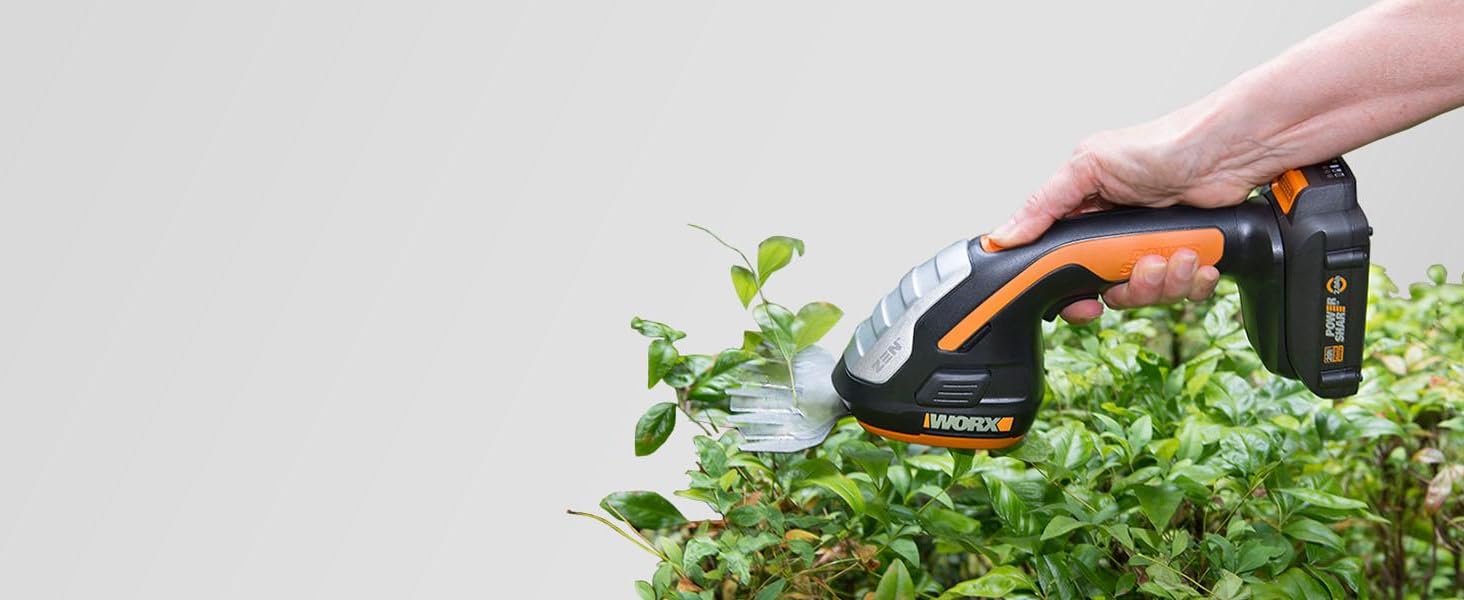 WORX WG801 20V Cordless Hedge Trimmer - Control Grip