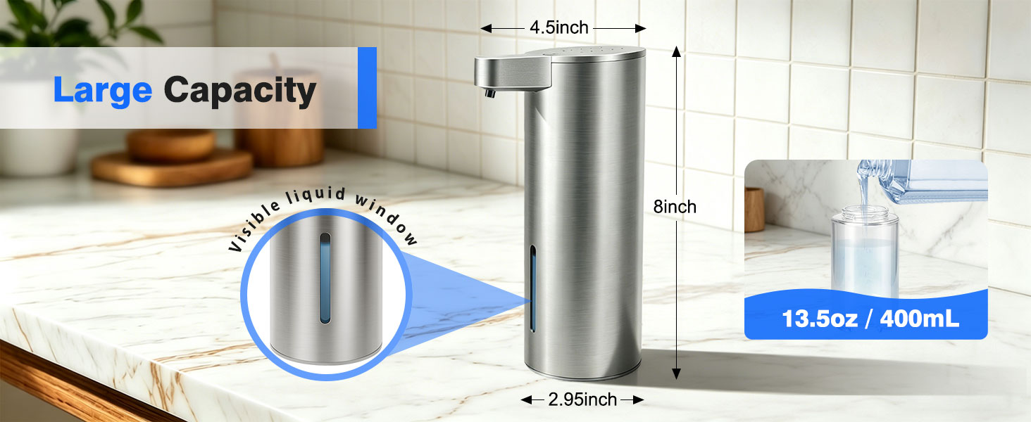 13.5oz / 400ml large capacity