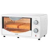 COMFEE' Toaster Oven Countertop, Small Toaster Ovens Combo 4 slice, Mini Oven for 9