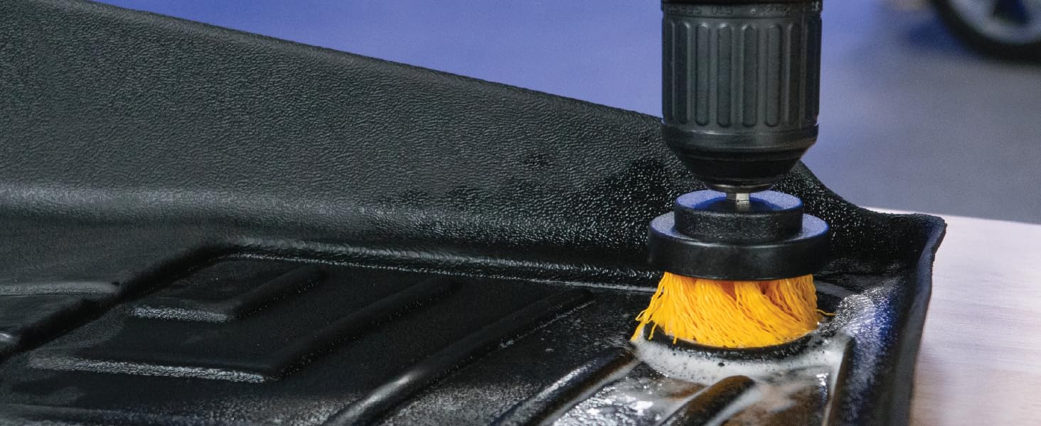 Drill Powered Carpet Cleaning Brushes
