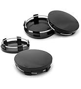YAWUROU 4 PCS Car Wheel Hub Center Caps, 2.36" OD 2.2" ID Modified Car Rim Cover Replacements, Sn...
