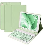 Keyboard Case for iPad 10.2" 9th 8th 7th Generation, with Detachable Bluetooth Keyboard and Penci...