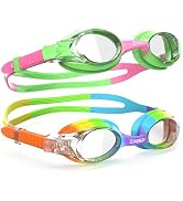 ZABERT K20 Swimming Goggles for Kids Girls Boys Age 3-14 Years Old, Anti-fog 100% UV Protection w...