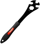 kimairy Professional Bike Pedal Wrench – Heavy-Duty Steel with 15mm/16mm/24mm(3 in 1) Openings, E...