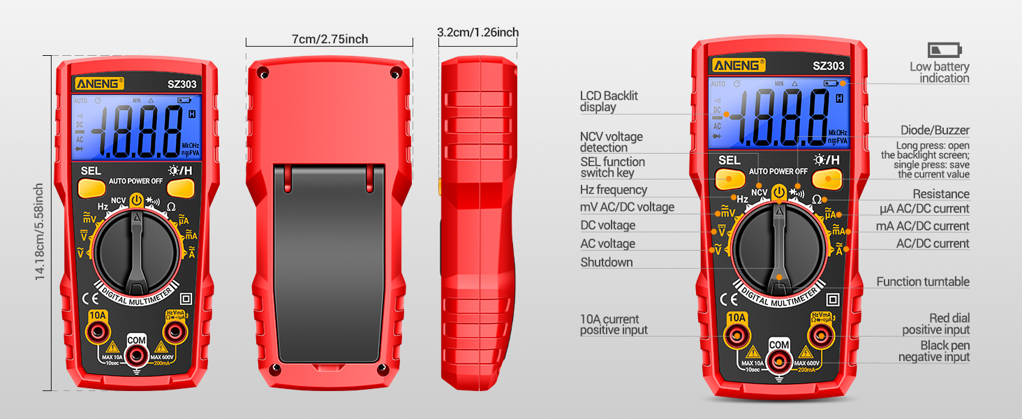 Professional Multimeter Tester