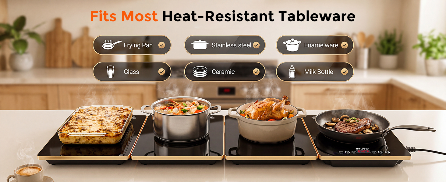 tray warmers for serving food