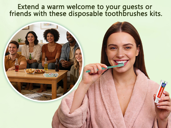 Disposable Toothbrushes with Toothpaste