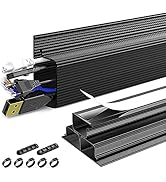 4 Pack Delamu Cable Management Under Desk- J Channel Cable Raceway, 62.8'' Cord Cover Hider- Self...