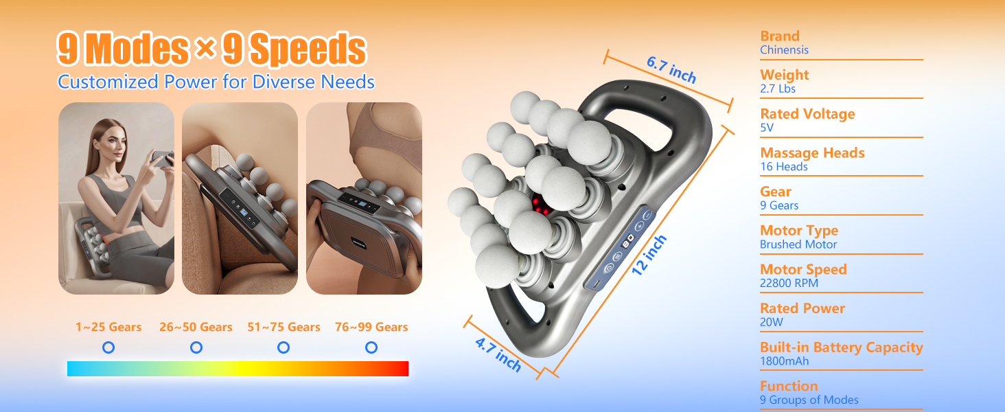 16 Head Massage Gun Deep Tissue