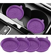 ME.FAN Car Cup Coasters [4 Pack] Silicone Car Coasters/Automotive Cup Mats - Universal Non-Slip R...