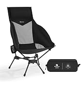 MellowCamp High Back Camping Chair, Oversized Comfort Design Collapsible Camp Chair with Pillow (...