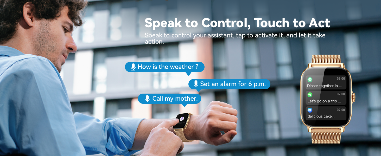 speak to control,touch to act, ai voice assistant