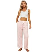 HEARTNICE Women's Warm Plush Pajama Pants Soft Fluffy Pajama Sleep Pants Comfy Fuzzy Lounge Pants...
