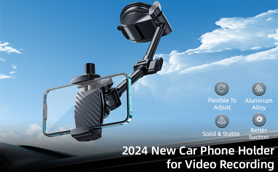 xuenair Car Phone Mount Dashboard,Universal Best Windshield Phone Mount For Car