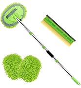 62" Car Wash Brush Kit Mitt Mop Sponge with Long Handle, Chenille Microfiber Car Cleaning Brush K...