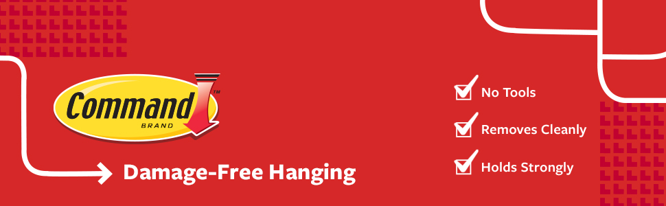 Command Damage-Free Hanging, No Tools, Removes Cleanly, Holds Strongly