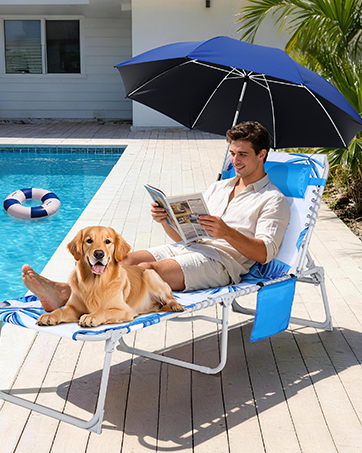 Sun Tanning Chair with Face Hole