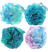 Chuya Bath Sponges Loofahs 70 Grams Large Size,4 Pack Shower Sponge Exfoliating Cleaning Bath Loo...
