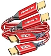 40Gbps USB 4 Cable for Thunderbolt 4 [Red, 5FT-2Pack], USB C Monitor Cable 8K@60Hz/4K@144Hz, High...