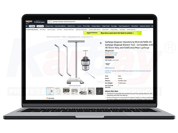 Garbage Disposer Unjamming Wrench