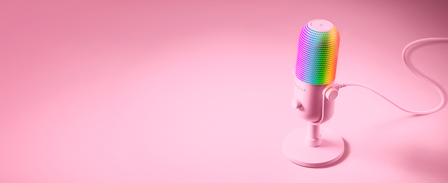 Razer Seiren V3 Chroma Mini Quartz pink streaming video