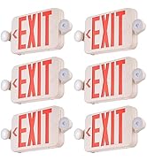 VEVOR LED Exit Sign with Emergency Lights, Two LED Adjustable Heads Emergency Exit Light with Bat...