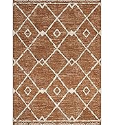 YIHOUSE Western Area Rugs for Living Room 5x7, Moroccan Aztec Burnt Orange Rug, Southwestern Soft...