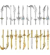 Wiooffen 24 PCS Ancient Sword Pens Set Fun Novelty Dragon Pens Plastic Gel Ink Cool Sword Pens Sc...