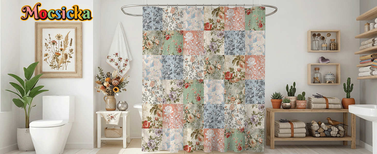 shower curtain for boho bathroom deocr
