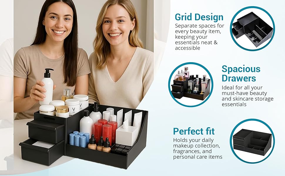 Bedroom accessories for men with perfume stand organizer for dresser or nightstand