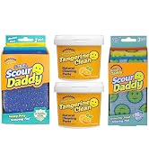 Scrub Daddy Deep Clean Kit - Scour Daddy Scour Pads (3ct), Steel Scrubbing Sponges (2ct) &amp; Tanger...
